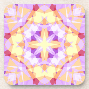 Posavasos Navidades modernos estrella festiva morado amarill