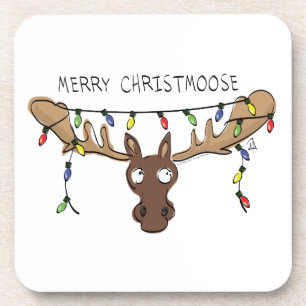 Posavasos Navidades Moose, un animal festivo gracioso