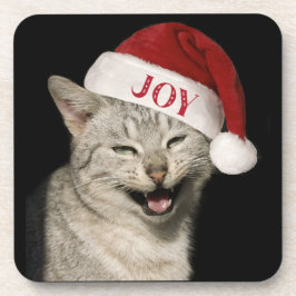 Posavasos Navidades muy graciosos de fotos de Santa Cat Laug