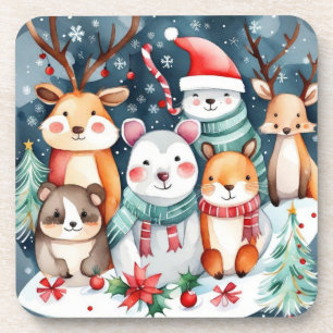 Posavasos Navidades Navidades temáticos lindos animales