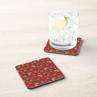 Posavasos Navidades Ornamant & Candy Cane Pattern
