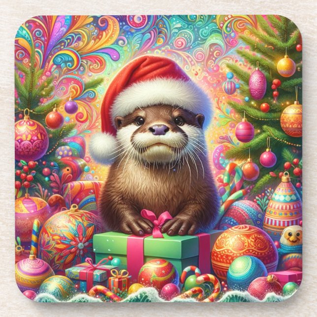Posavasos Navidades Otter (Frente)