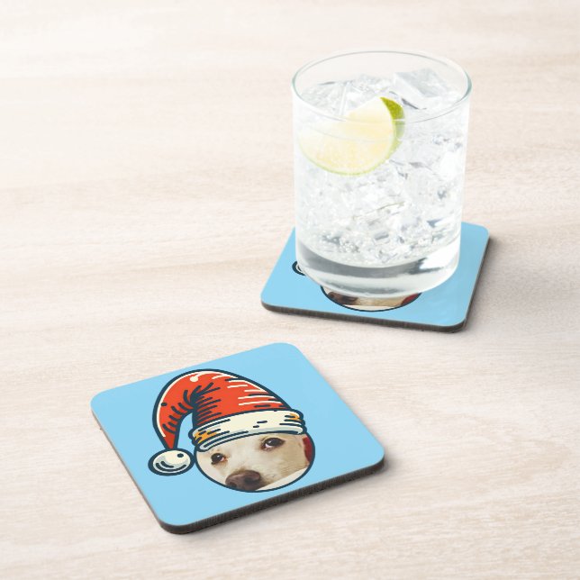 Posavasos Navidades personalizados Santa Mascota personaliza (Lado Derecho)