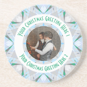 Posavasos Navidades personalizados Star Winter Grey Photo Gr