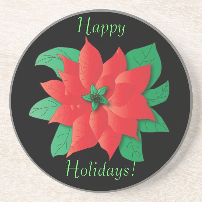 Posavasos Navidades Poinsettia Coaster (Frente)
