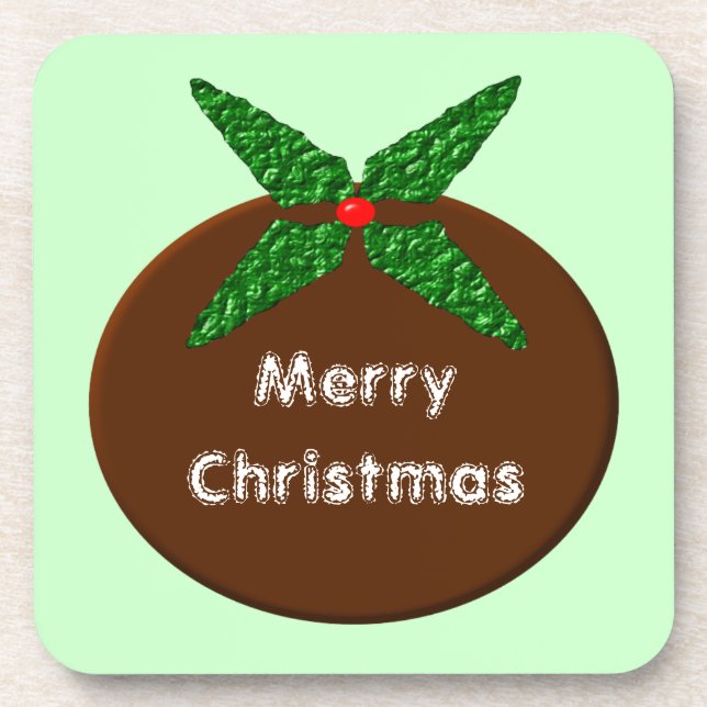 Posavasos Navidades pudding Personalizable (Frente)