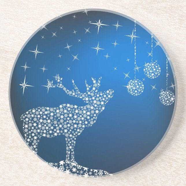Posavasos Navidades renos y estrellas (Frente)