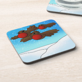 Posavasos Navidades Robin Birds