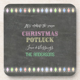 Posavasos Navidades rusos Potluck Chalkboard String Lights