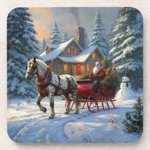 Posavasos Navidades Sleigh Santa