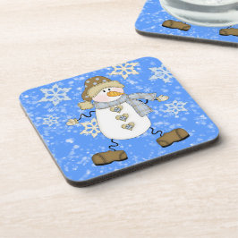 Posavasos Navidades Snowflake Snowman