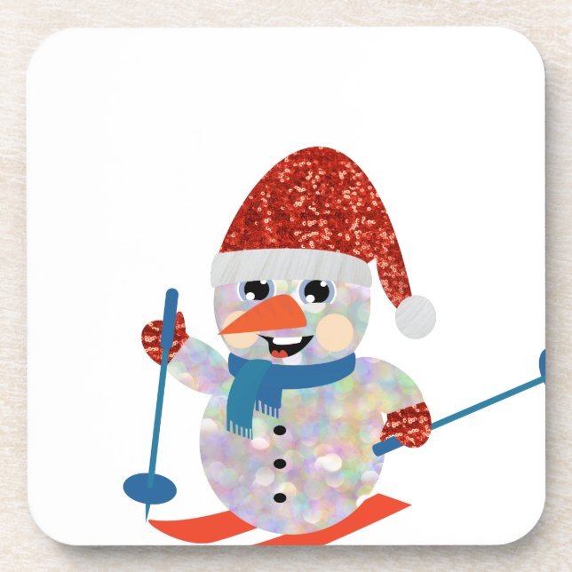 Posavasos navidades snowman (Frente)