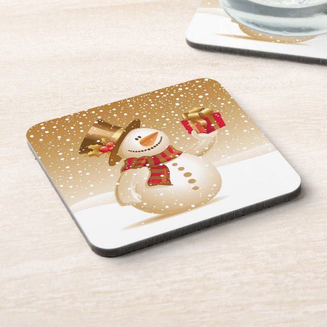 Posavasos Navidades Snowman Coasters (conjunto de 4) (Lado Izquierdo)