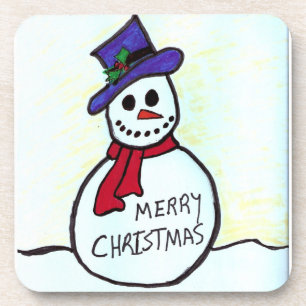 Posavasos Navidades Snowman Cork Coaster