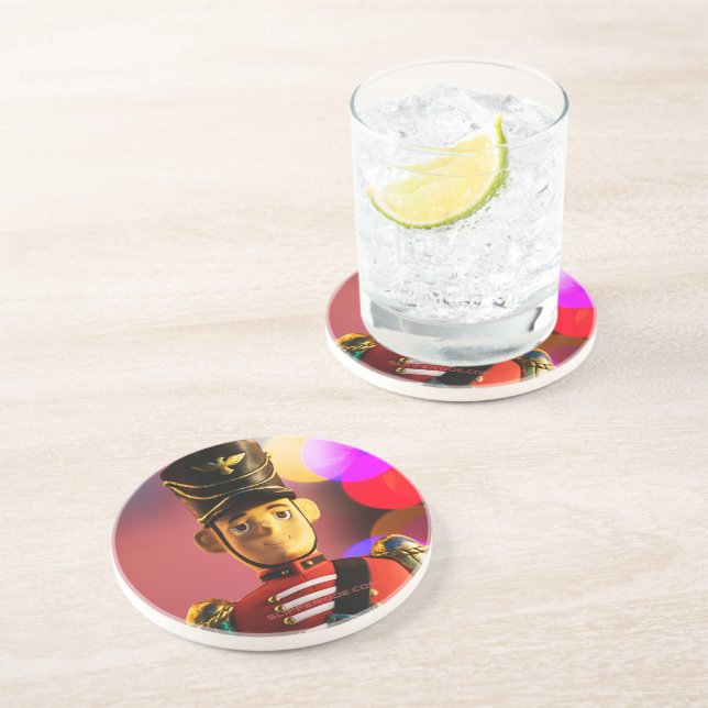 Posavasos Navidades soldado de juguete figurine SlipperyJoe  (Lado)