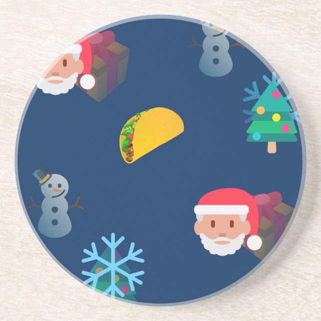 Posavasos navidades taco emoji (Frente)