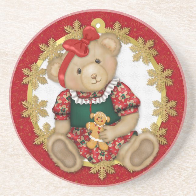 Posavasos Navidades Teddy Bear - Chica (Frente)