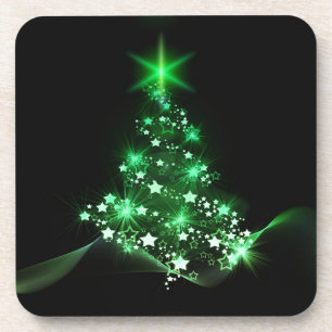Posavasos Navidades, vacaciones, alegría, colores verdes, d