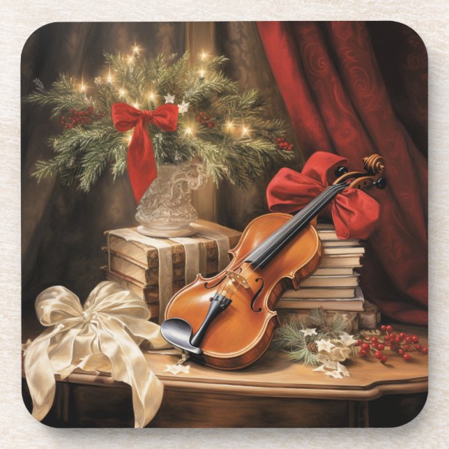 Posavasos Navidades Violin Music (Frente)