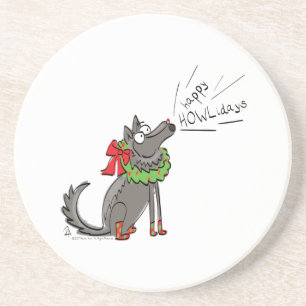 Posavasos Navidades Wolf: Divertidos niños burdos