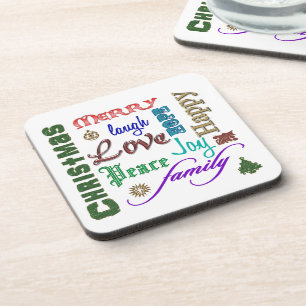 Posavasos Navidades Word Art