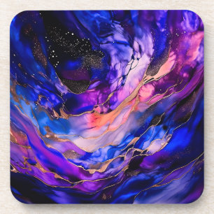 Posavasos Nebulosa del espacio púrpura en tinta de alcohol