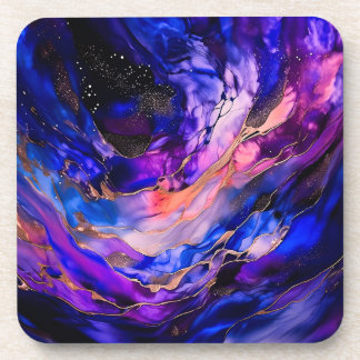 Posavasos Nebulosa del espacio púrpura en tinta de alcohol