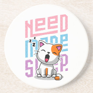 Posavasos Necesita más sueño   Divertida expresión de bostez