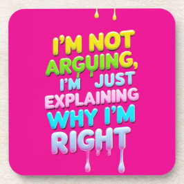 Posavasos Negrita Cita divertida Neon Graffiti Design