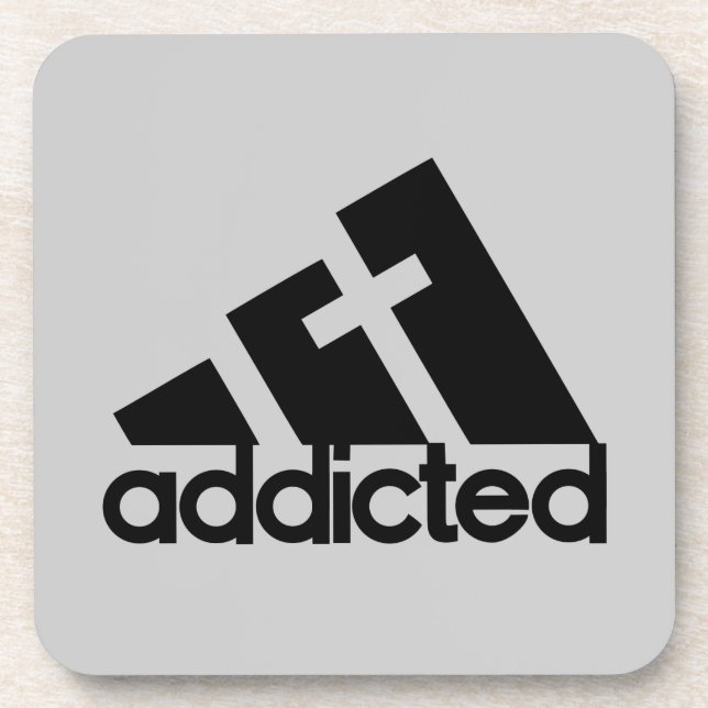 Posavasos Negro adicto (Frente)