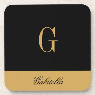Posavasos Negro dorado
