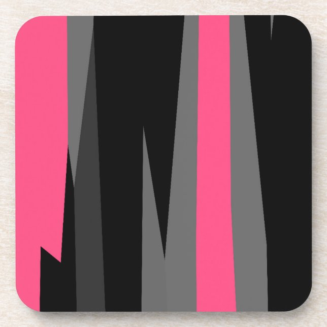 Posavasos Negro rosa y gris (Frente)