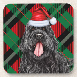 Posavasos Negro Rusia Terrible Perro festín Verde Placa