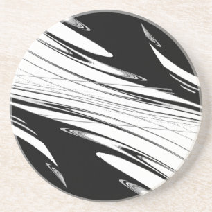 Posavasos Negro y Blanco Moderno
