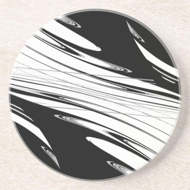 Posavasos Negro y Blanco Moderno (Frente)