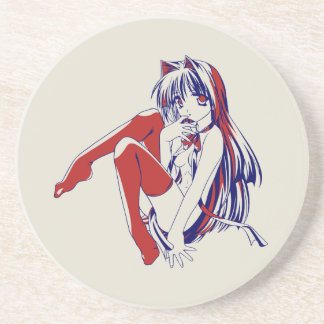 Posavasos Neko Gato Chica Furry Anime Loli Esclava Americana