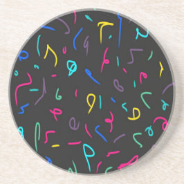 Posavasos Neon Bright Marks on Black