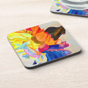 Posavasos Neon Carnation acuarela flor