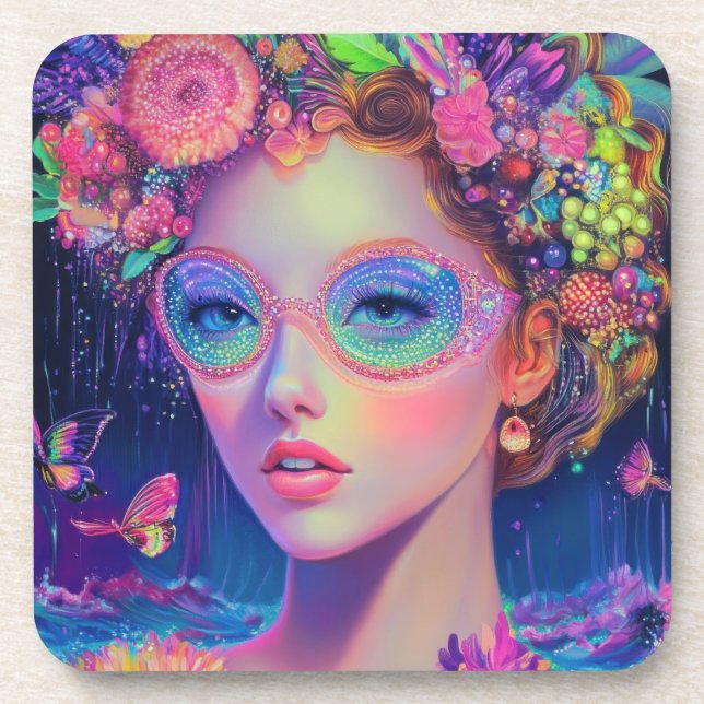 Posavasos Neon Garden Goddess (Frente)