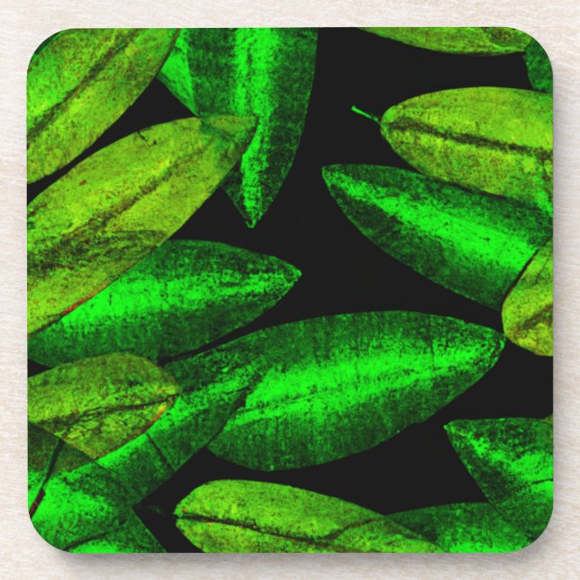 Posavasos Neon Green Leaves Art. Comprar ahora (Frente)