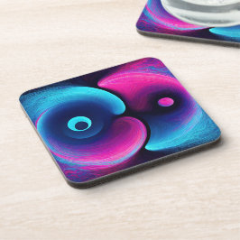 Posavasos Neon Harmony: Una interpretación moderna de Yin Ya