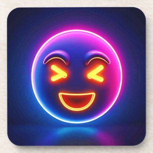 Posavasos Neon Laughing Emoji Joy