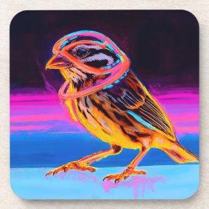 Posavasos Neon Sparrow con acentos brillantes