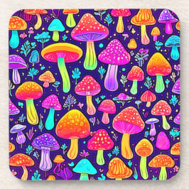 Posavasos Neón suave: parche para hongos Personalizados