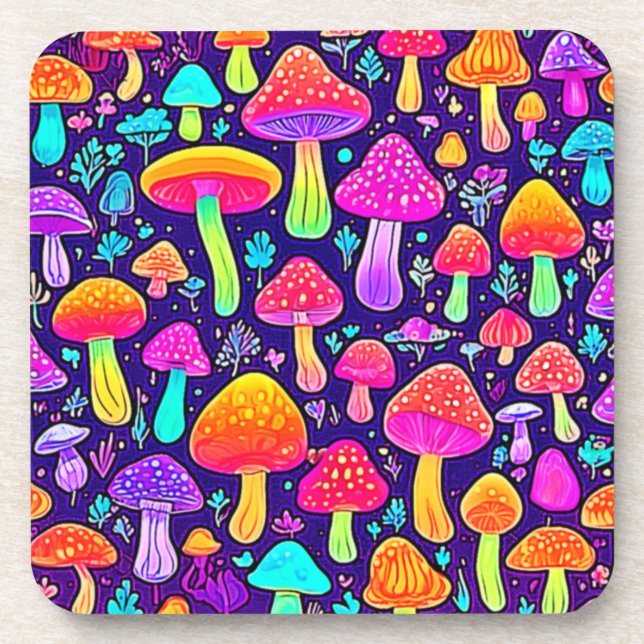 Posavasos Neón suave: parche para hongos Personalizados (Frente)