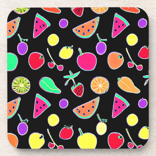 Posavasos Neón tropical radiante (Frente)