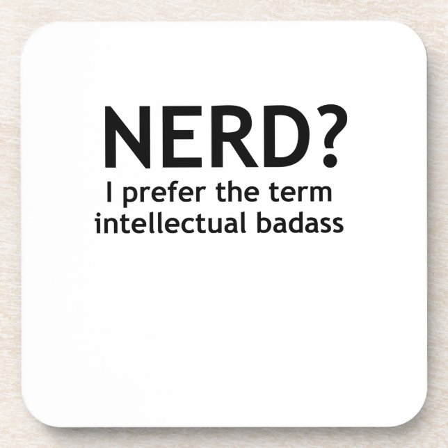 Posavasos ¿Nerd? Diseño divertido y original (Frente)
