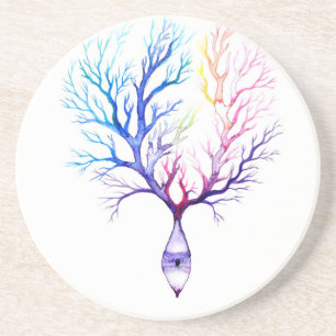 Posavasos Neurona Purkinje colorida
