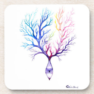 Posavasos Neurona Purkinje colorida