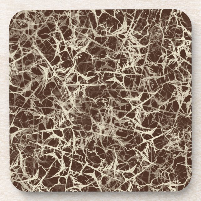 Posavasos Neuronas de red en rojo - patrón sin fisuras. (Frente)